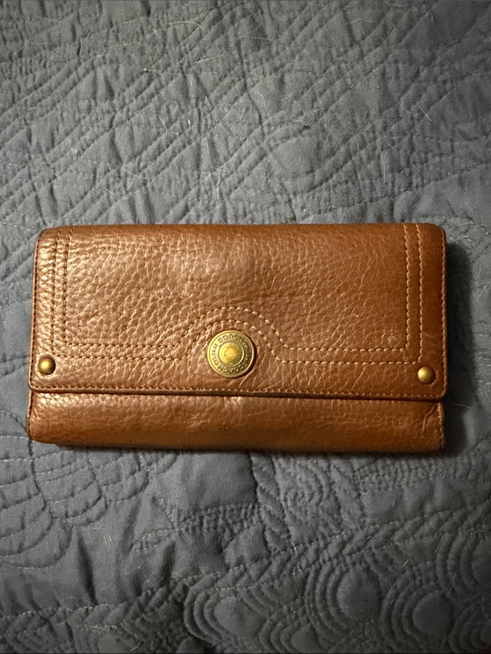 Brown Leather Snap Wallet